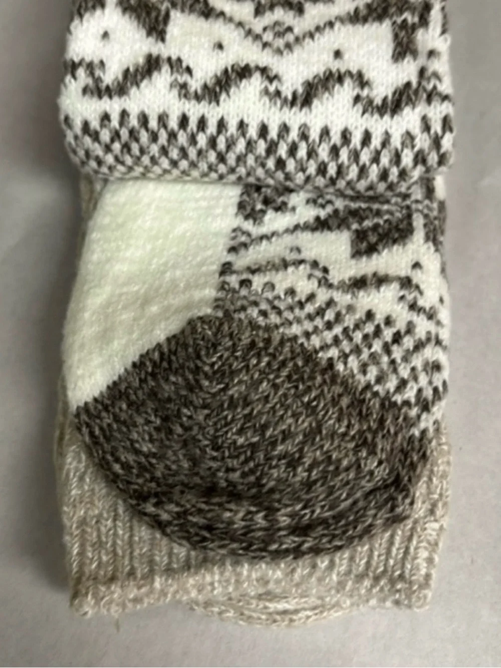 New Cuddl Duds Socks Women’s 2 Pair Brown & White Soft Leg Layering Crew Casual